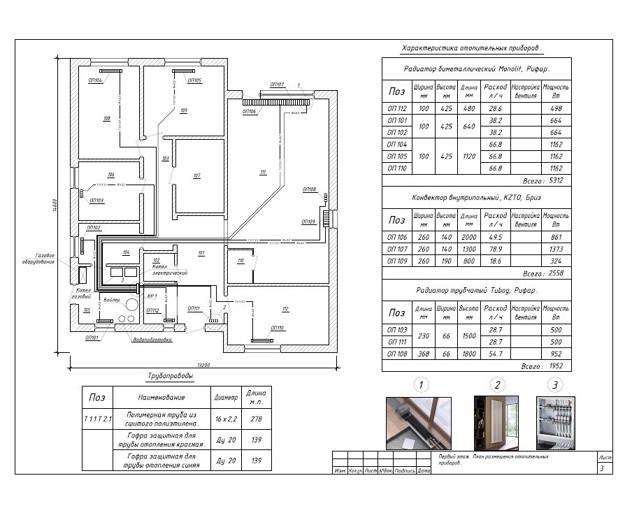 Проект отопления одноэтажного дома 