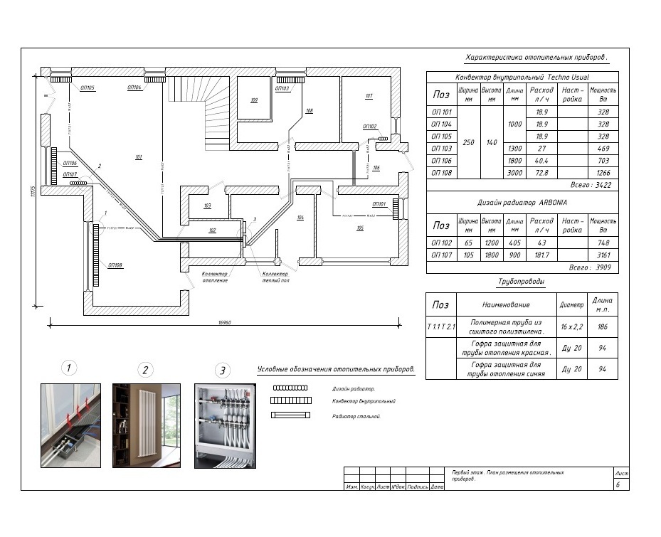Проект отопления одноэтажного дома 