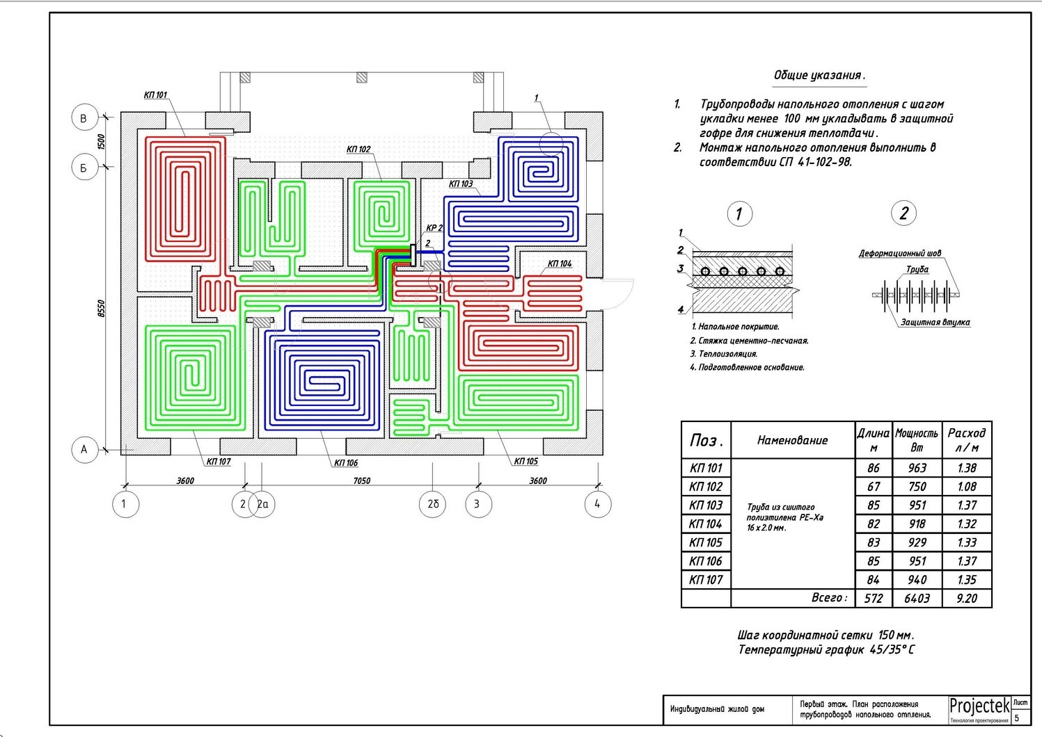 Расчет мощности теплого пола