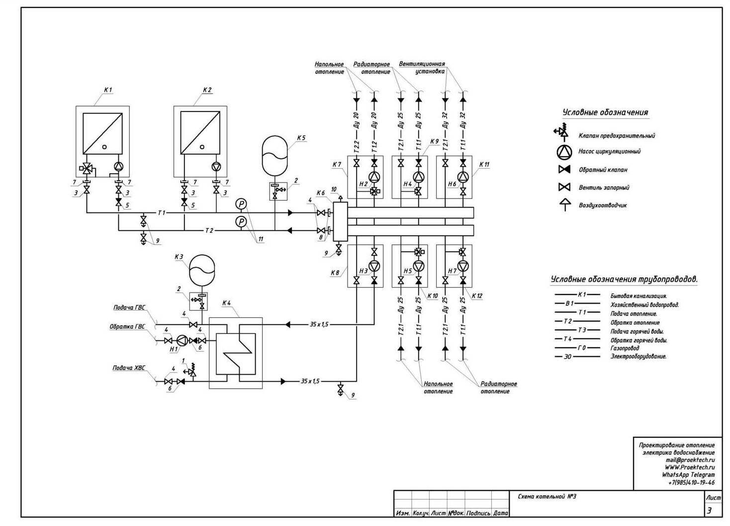 Схема котельной 24-50 кВт